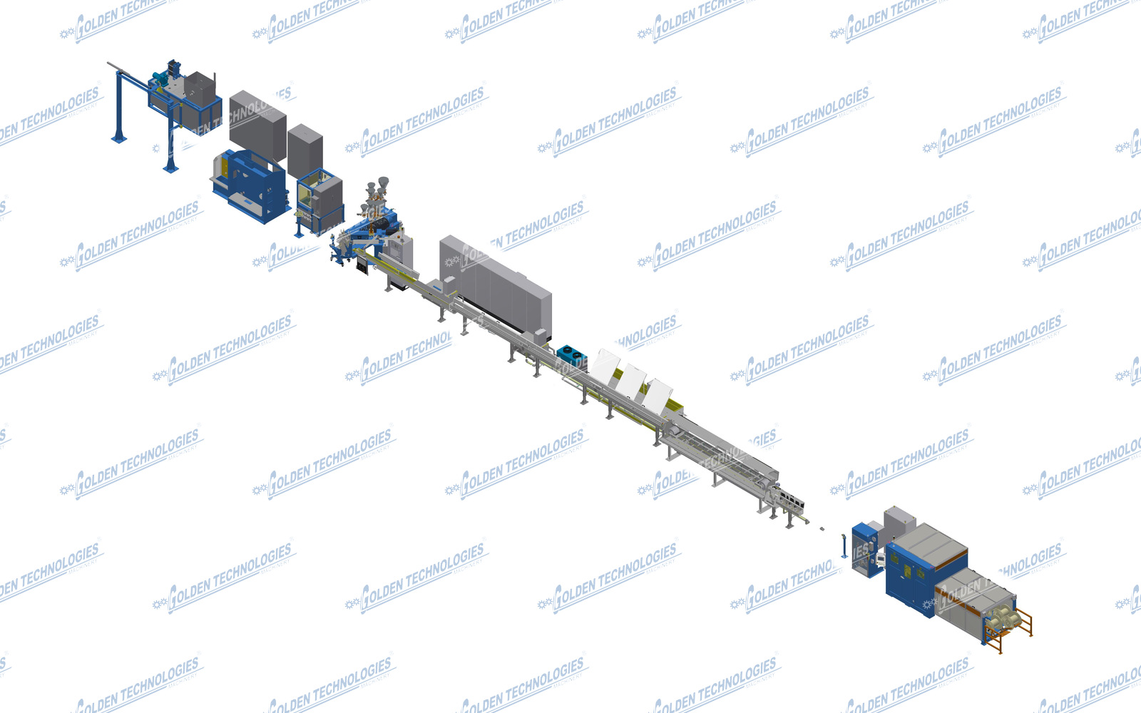 Network cable insulation extrusion line 65+35 for CAT5 and CAT6