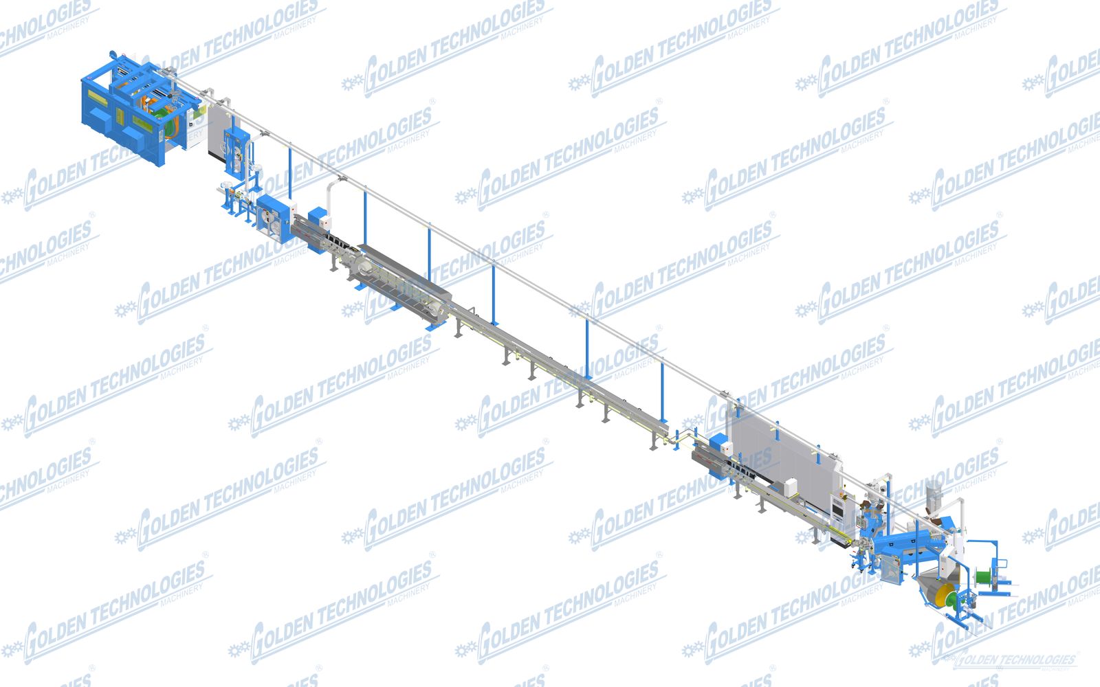 Building wire high-speed insulation extrusion line 90+60