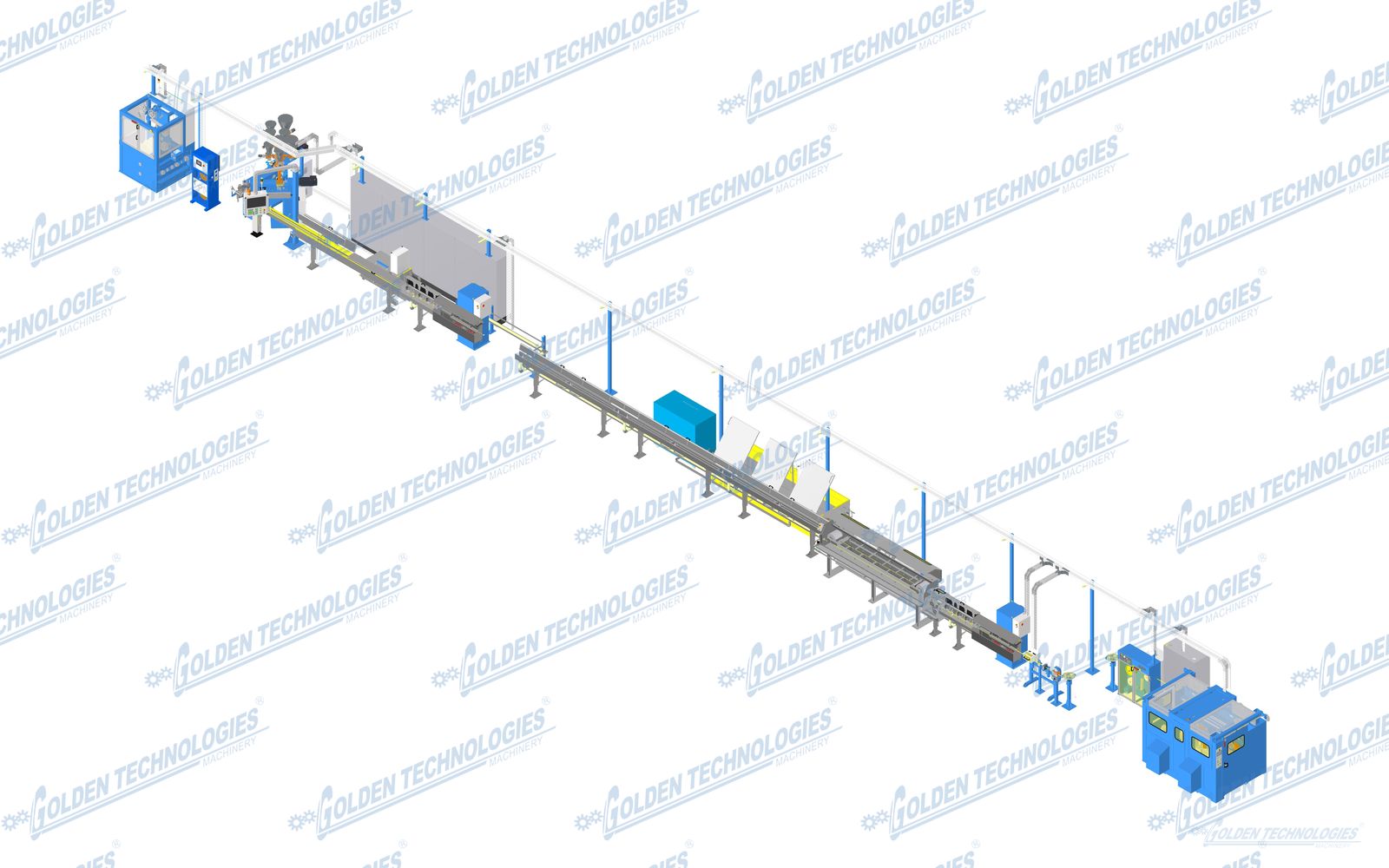 Robotic and specialty cable insulation extrusion line 50+35 or 80+45