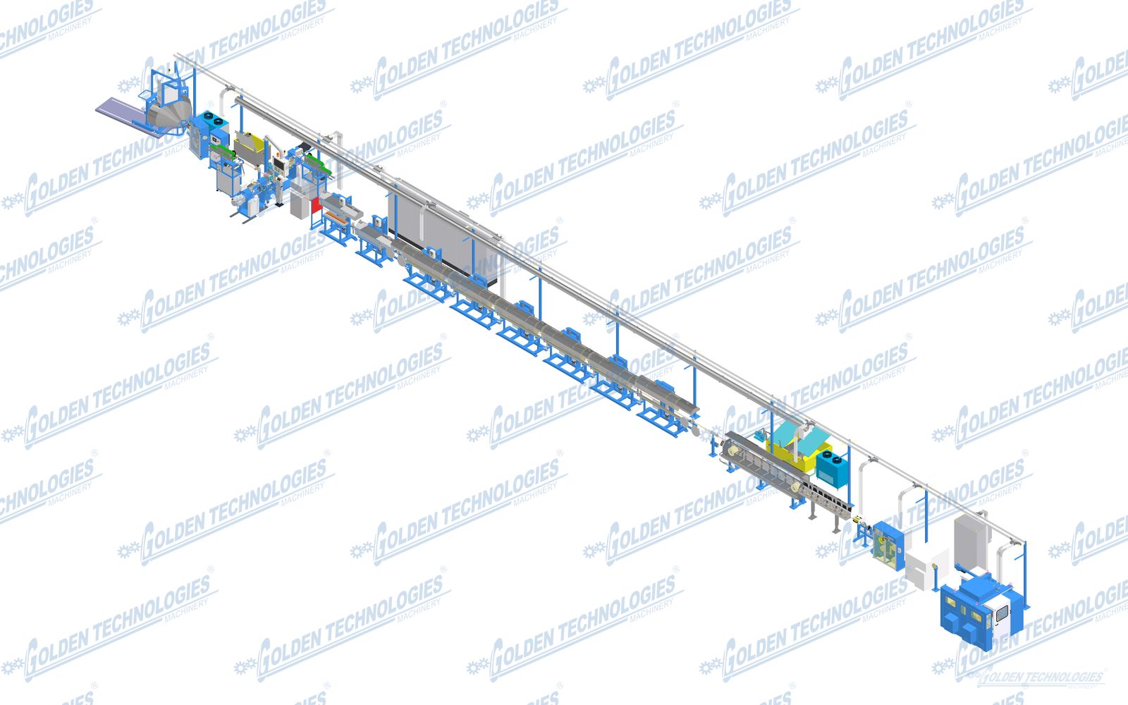 Silicone extrusion line 60+45 or 90+60