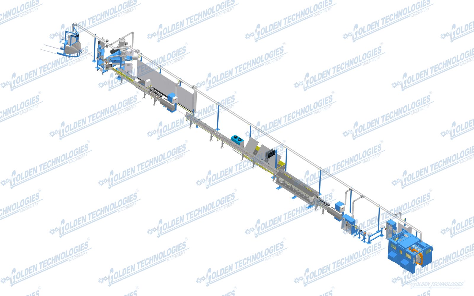 Building wire triple-layer co-extrusion insulation line 45+80+60