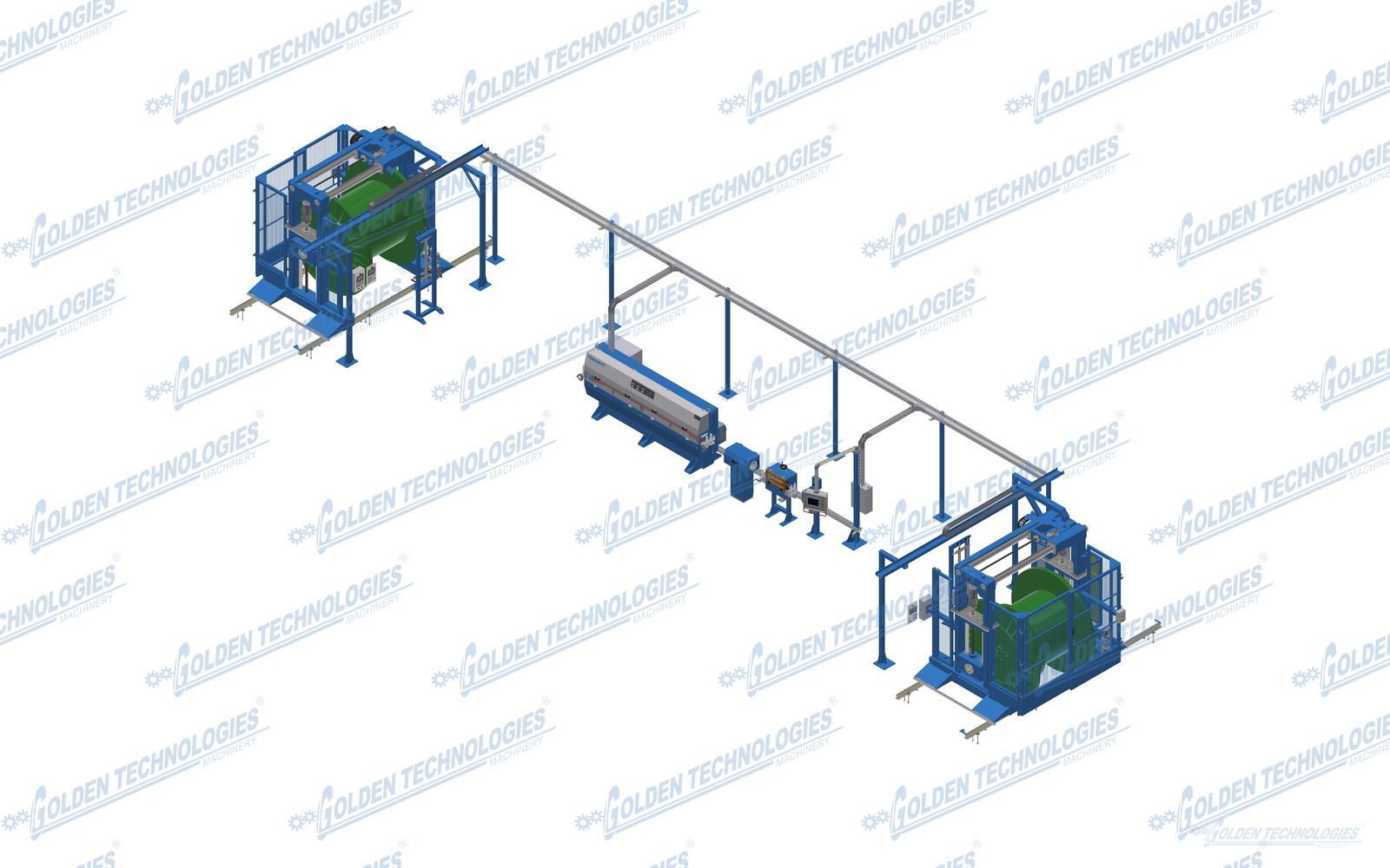 Re-spooling line 2500 mm right-hand